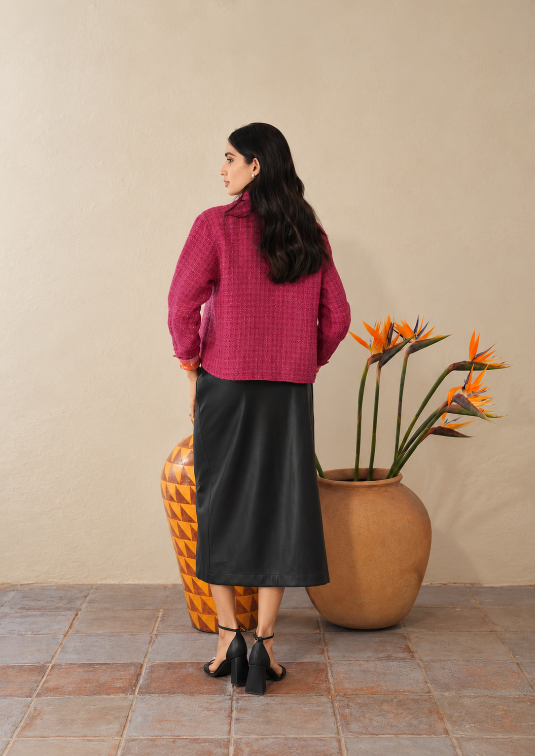 Fuchsia Bouclé Andrea