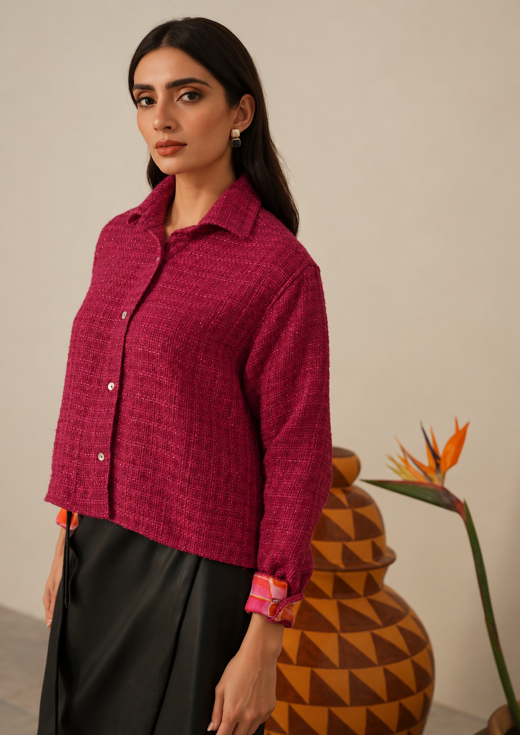 Fuchsia Bouclé Andrea